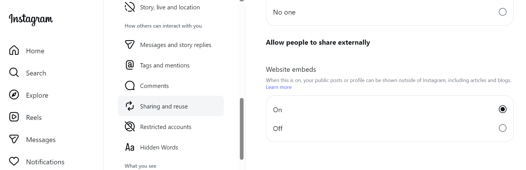 1. Enable Website Embeds (Boost external reach)