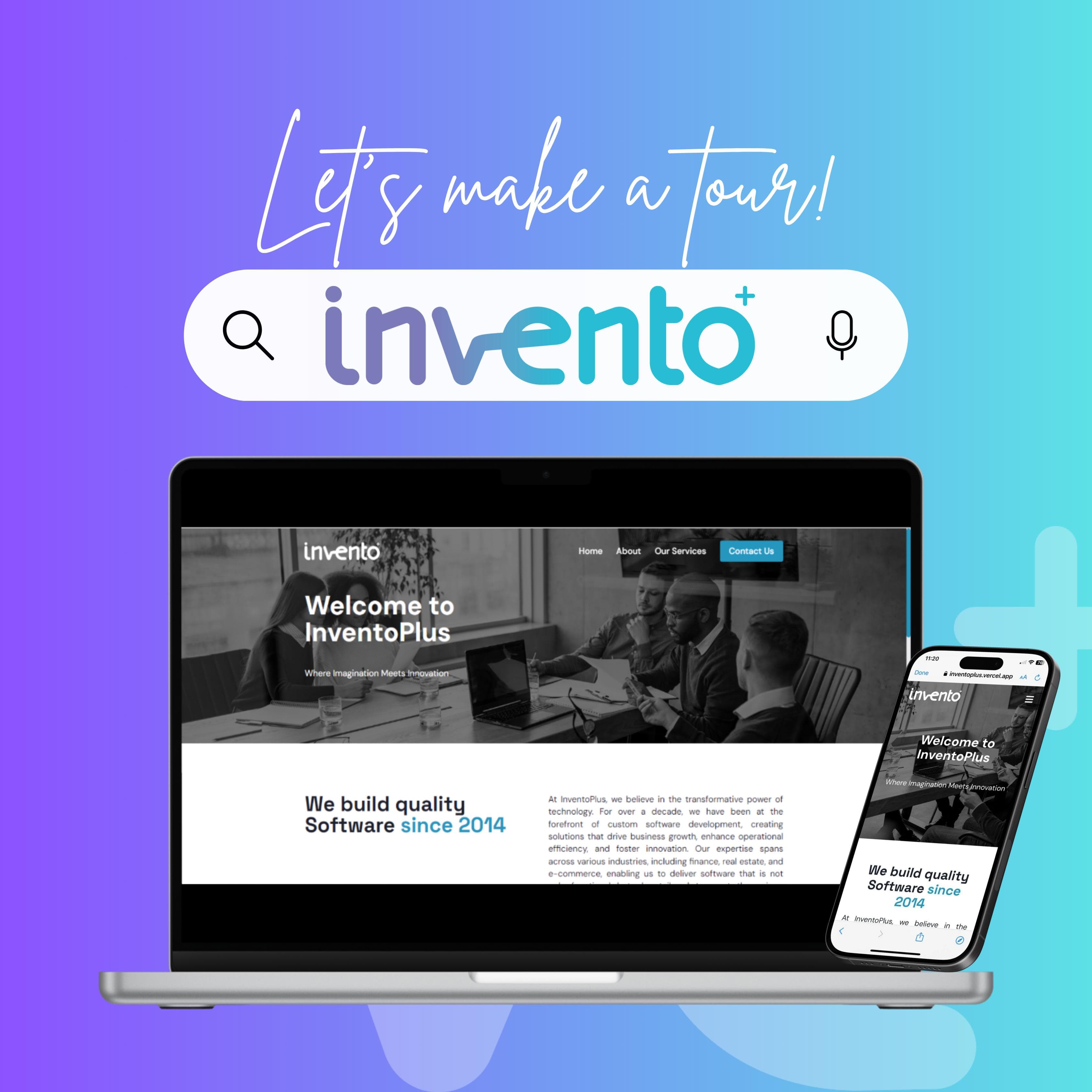 Full-stack web development and digital product strategy for Inventoplus.