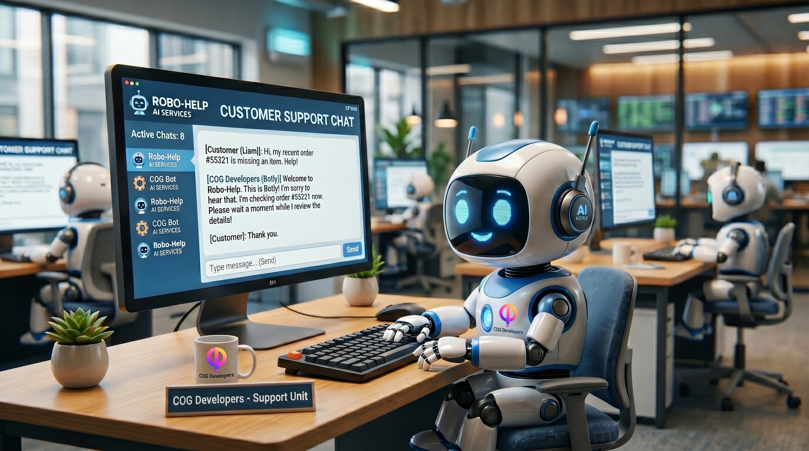 Where to find AI chatbot services for customer support?